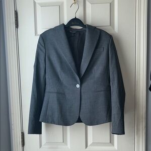 Brooks Brothers Stellanti Fit Italian Wool One Button Charcoal Grey Blazer | 6P